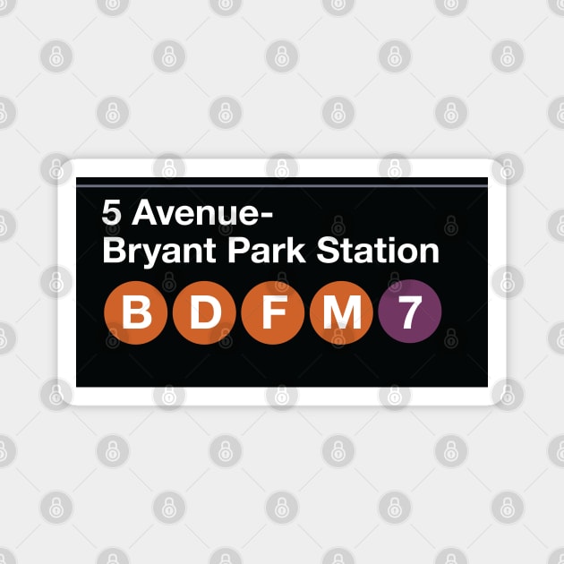 NY Metro 5th. Ave. Sign Magnet by Cerealbox Labs