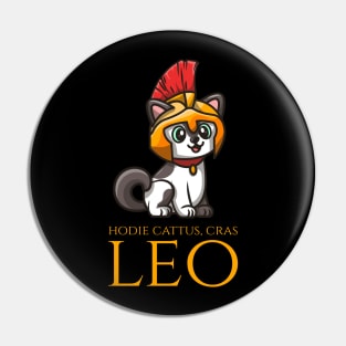 Hodie cattus, cras leo - Today a cat, tomorrow a lion - Classical Latin Language Pin