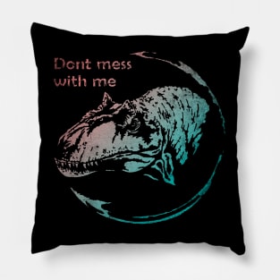 Allosaurus Jurassic Dinosaur Vintage Pillow