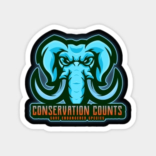 Conservation Counts save Endangered Species Magnet