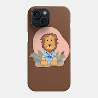 Cute Lion Illustration Capturing the Wild Phone Case