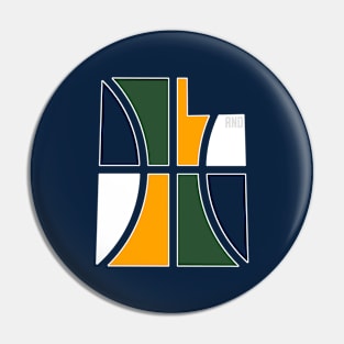 Jazz Basketball Pin