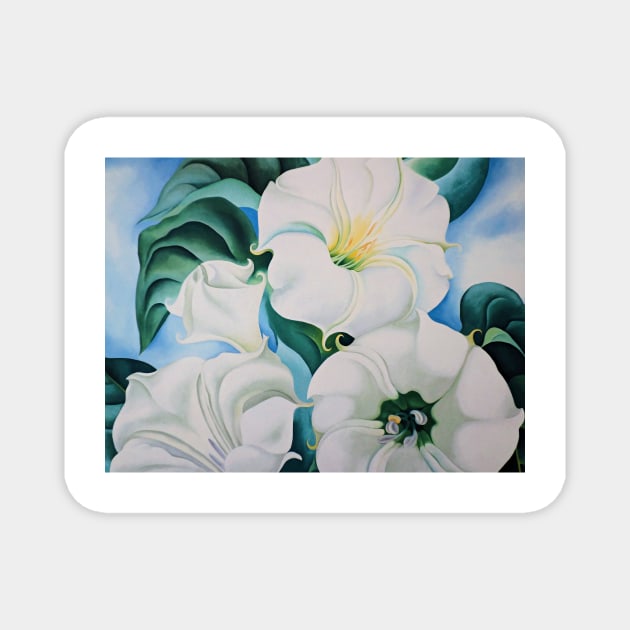 Georgia O'Keeffe Jimson Weed 1936 Art Print Flower Painting Poster American Painter Modernism Magnet by ZiggyPrint