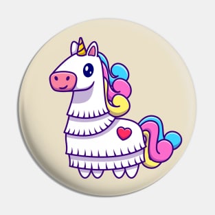 Cute Unicorn Pinata Pin