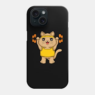 Motivated Cat Getting Fit - Inspiring Tee for Cat Lovers Phone Case