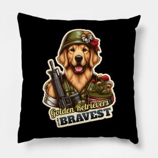 Golden Retriever Soldier Pillow