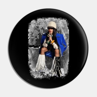 Erykah Badu Fan Art Blue Pin