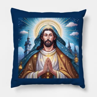 Saint Jesus for Christmas Pillow