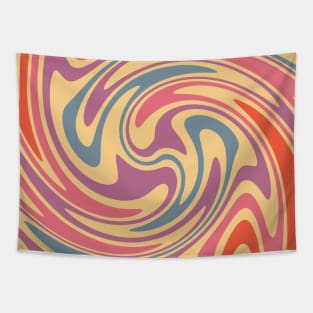 70s Retro Swirl Color Abstract 3 Art Print Tapestry