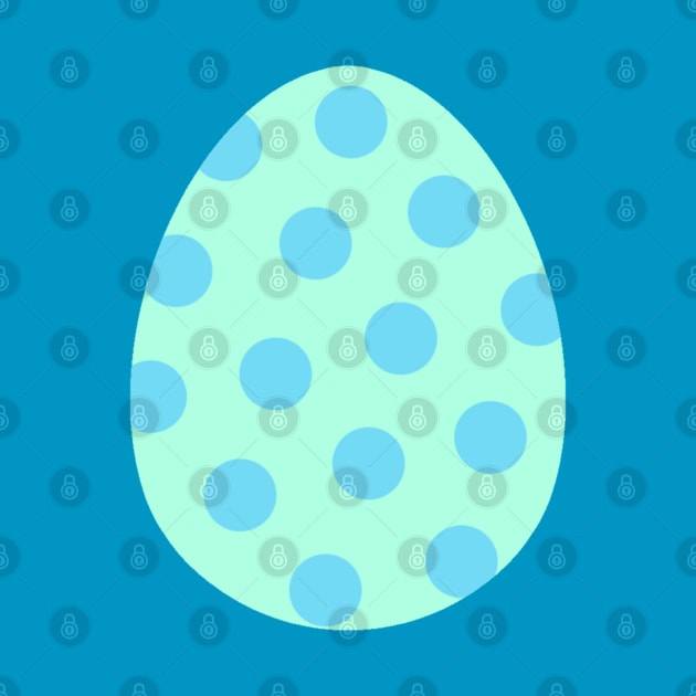 Easter egg mint with blue dots by Crea Twinkles