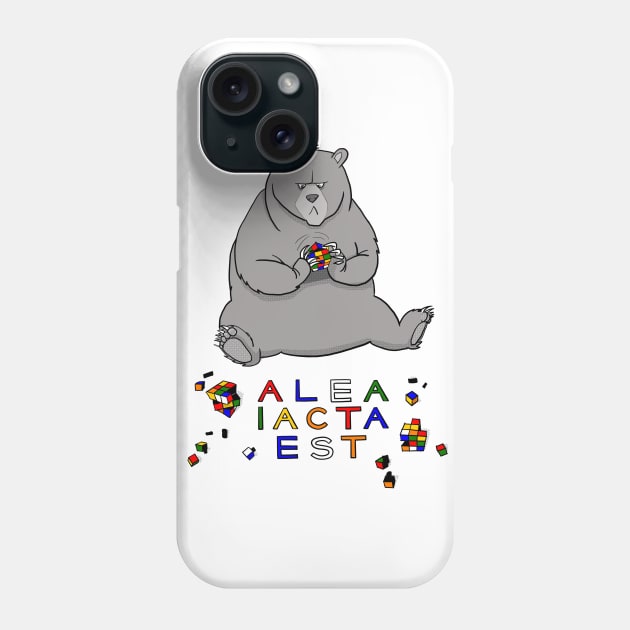 The Bear and the Cube Phone Case by Tanja Kosta