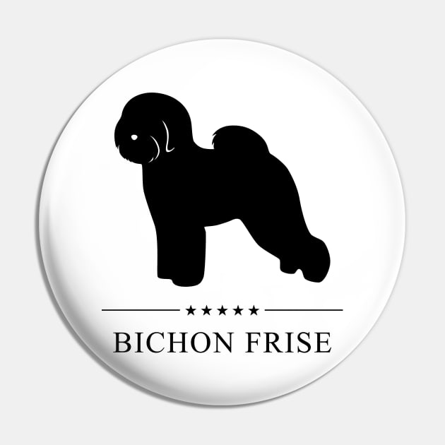 Bichon Frise Black Silhouette Pin by millersye