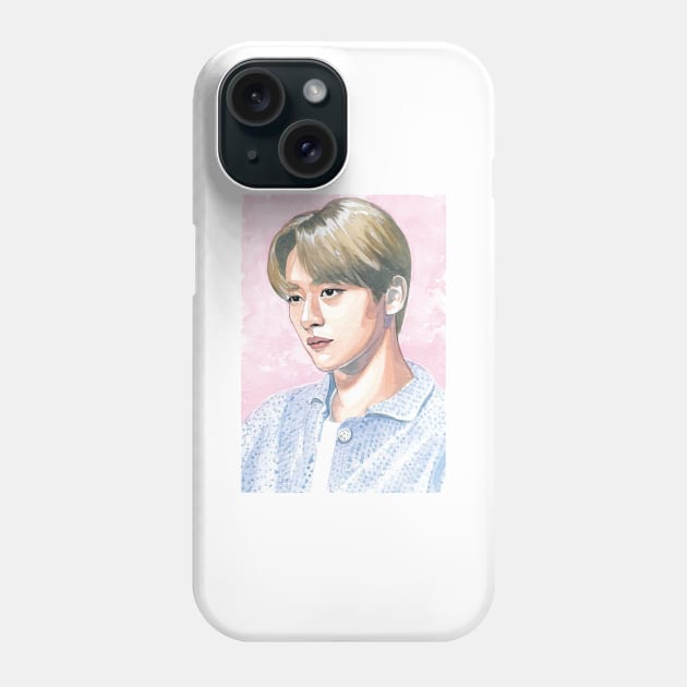 LeeKnow Stray Kids Watercolour Painting Phone Case by NiamhYoungArt