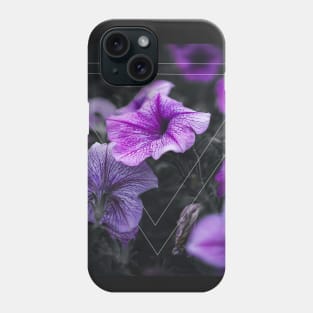 Dark Moody Purple Petunia Garden Phone Case