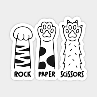 Funny Cat Pawns - Rock, Paper Scissors Magnet