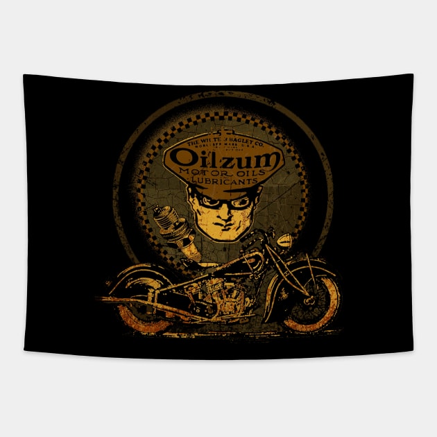 Oilzum Motorcycle oil Tapestry by Midcenturydave