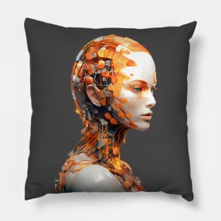 Female AI Android Pillow