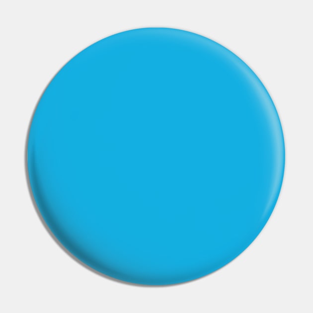 Bright Blue Plain Solid Color Pin by squeakyricardo