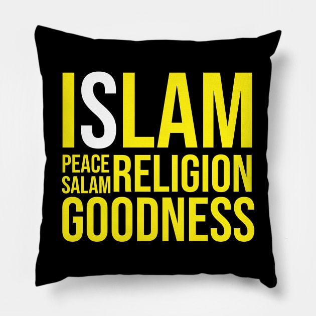 Islam- Islamic Word Typography Pillow by ahmadzakiramadhan