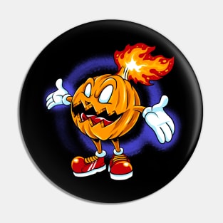 burning pumpkin Pin