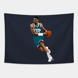 Alonzo Mourning Pixel Drive Tapestry