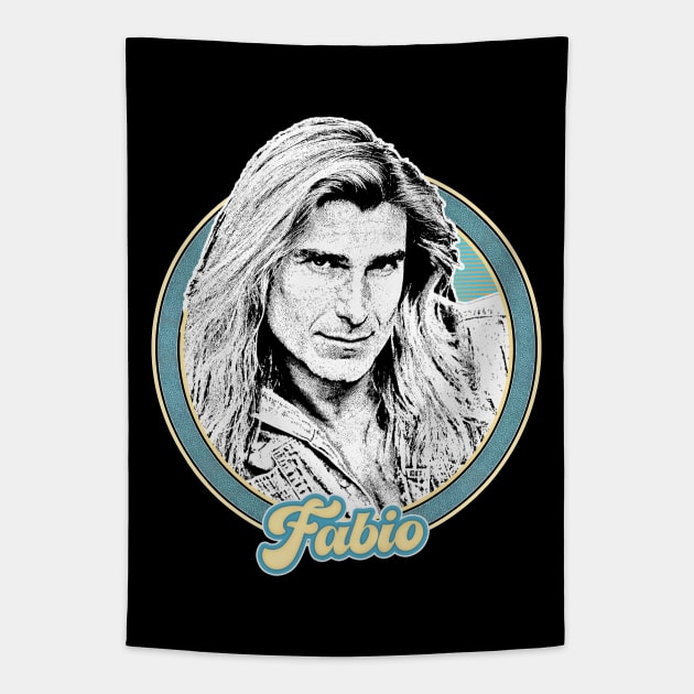 Fabio // Retro 90s Aesthetic Fan Design Tapestry by DankFutura
