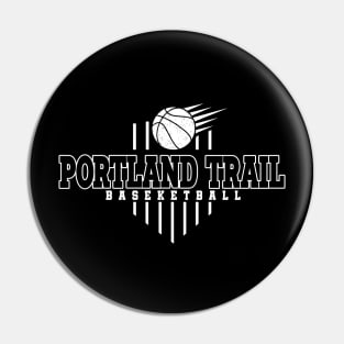 Vintage Pattern Portland Trail Sports Proud Name Classic Pin