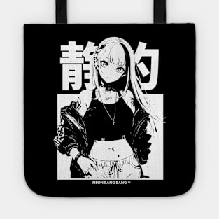 Minimalist Japanese Anime Girl Streetwear Tote