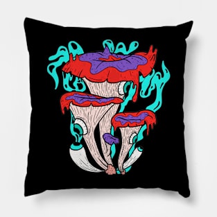 Psychedelic Magic Mushrooms Pillow