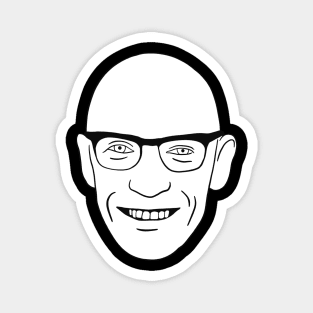 Foucault Minimal White Portrait Magnet