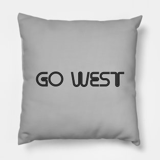 Go West, black Pillow