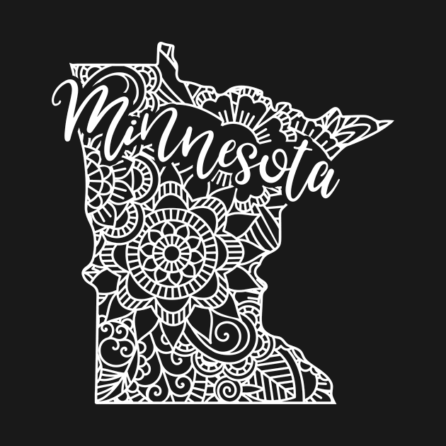 Minnesota USA Mandala Art Gift by JKFDesigns