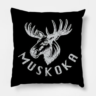 Muskoka - Moose (White) Pillow