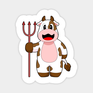 Cow Halloween Devil Trident Magnet