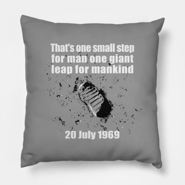 Apollo 11 Moon Landing 50th Anniversary Pillow by SeattleDesignCompany