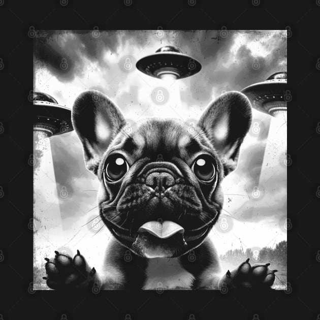 French Bulldog UFO Fiesta Fun and Fashionable T-shirts for Bulldog by HOuseColorFULL