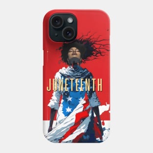 Juneteenth: Liberation and Unity on a Dark Background Phone Case