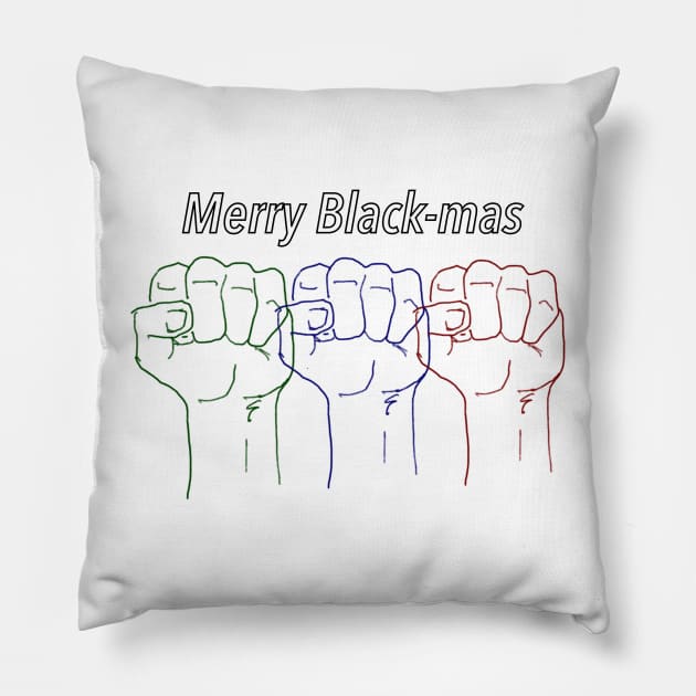 Merry Black-mas Pillow by Stephanie Kennedy 