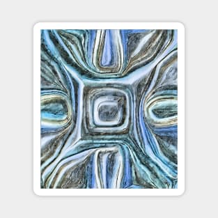 Blue, lavender, and gray abstract Magnet