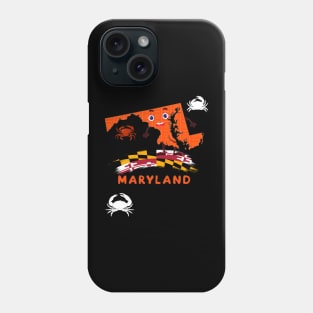 MARYLAND STATE AND FLAG DESIGN Phone Case