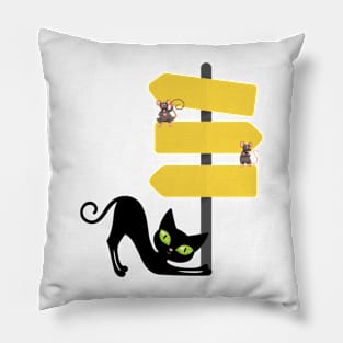 Black Cat Pillow