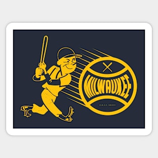 Play Ball! Brewers Baseball Mascot Bernie - Milwaukee Brewers - Sticker