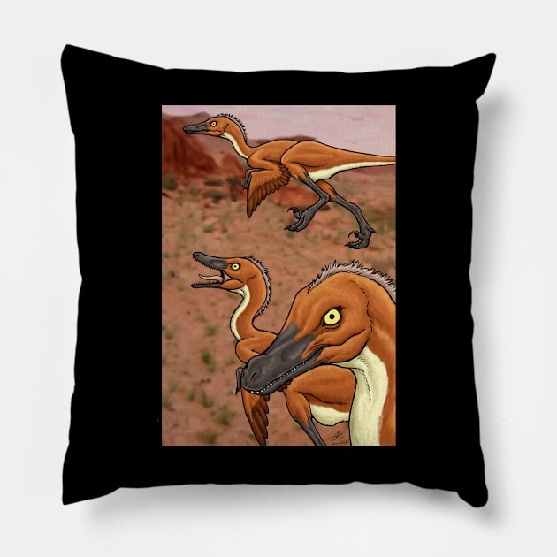 Velociraptor Pillow by PaleoFantasies