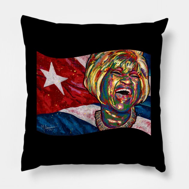 Celia Cruz Cuba Pillow by marengo