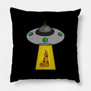 Funny Pizza Lover, UFO Beaming Pillow