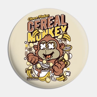 Retro Cereal Box Cereal Monkey // Junk Food Nostalgia // Cereal Lover Pin