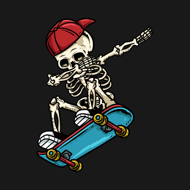 Discover Dabbing Skeleton Skateboard - Dabbing Skeleton - T-Shirt