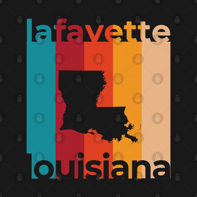 Lafayette Louisiana Retro by easytees