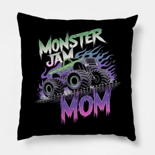 Monster Jam Grave Digger Mom Family Motorsports Pillow