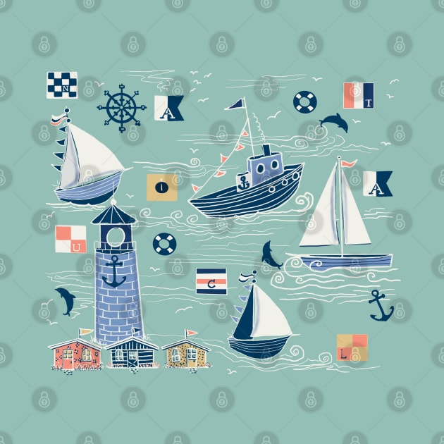 Minty Nautical Living! by Salzanos